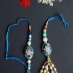 Peacock-Blue Bhaiya-Bhabhi Rakhi