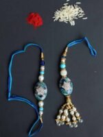 Peacock-Blue Bhaiya-Bhabhi Rakhi