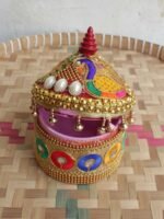 Peacock Lacework small wooden Sindur-dani - Image 2