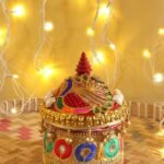 Peacock Lacework small wooden Sindur-dani