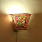 Peacocks, small Tholu Bommalata wall Lamp