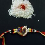 Peacock zardozi rakhi
