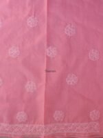 Pink-Peach cotton Chikankari Dress-material - Image 4