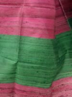 Pink and Green Ghicha Tussar silk stole - Image 2