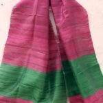 Pink and Green Ghicha Tussar silk stole