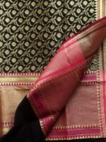 Pink Border, Black Banarasi Dupatta - Image 2