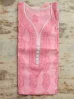 Chikankari embroidered Pink ladies Kurta