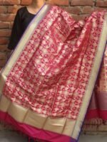 Pink Figurine Art-Silk Banarasi Dupatta