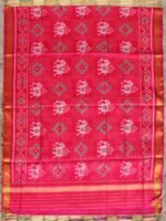 Red-Pink Pure-silk Patola Dupatta - Image 3