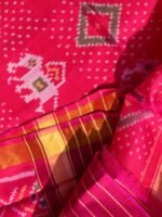 Red-Pink Pure-silk Patola Dupatta - Image 2