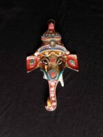 Pink Mukut Enamelled brass Ganesha - Image 2