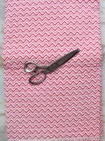 Pink, white Sanganeri Print pure cotton Fabric