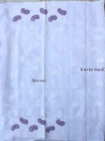 Purple and white chikankari cotton Dress-material - Image 4