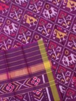 Purple Hathi popat pure silk Patola Dupatta - Image 2