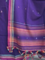 Purple Mirrorwork cotton Bhujodi Dress-material - Image 2