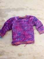Purple Handknit Woolen Cardigan, Cap and Socks Set - Image 2