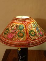 Radha-Krishna Round Tholu-Bommalata Lampshade