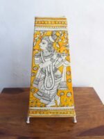 Yellow Krishna Tholu Bommalata Table Lamp - Image 2