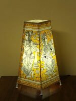 Yellow Krishna Tholu Bommalata Table Lamp