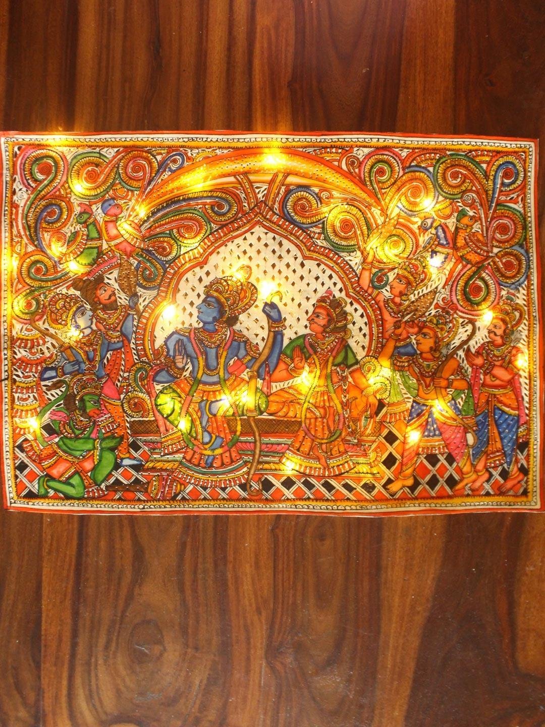 Ram-Durbar-Tholu-Bommalata-cutwork-paiting.jpg Ram Durbar Tholu-Bommalata cutwork painting - Image 1