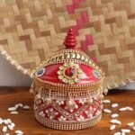 Red Crystal and Beads wooden small Sinhora
