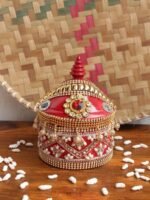 Red Crystal and Beads wooden small Sinhora