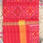 Orange-Red pure silk Patola dupatta