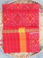 Orange-Red pure silk Patola dupatta
