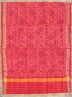 Orange-Red pure silk Patola dupatta - Image 2