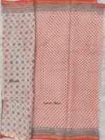 Red and Beige Bagru Kota cotton Saree - Image 3