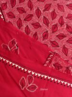 Red and Black Kantha Cotton 3pc Ladies suit - Image 4