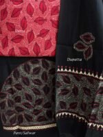 Red and Black Kantha Cotton 3pc Ladies suit - Image 2