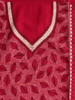Red and Black Kantha Cotton 3pc Ladies suit - Image 3