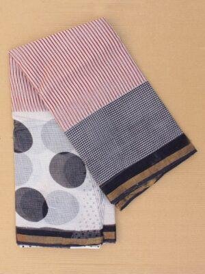 Red-and-Black-striped-kota-doriya-saree at Shilphaat