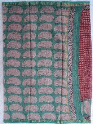Red-and-Green-Block-printed-Kota-doria-saree