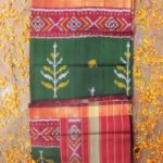 Red and Green Patola silk Dupatta