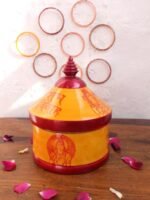Red and Yellow Big wooden Sindoor-Box - Image 3