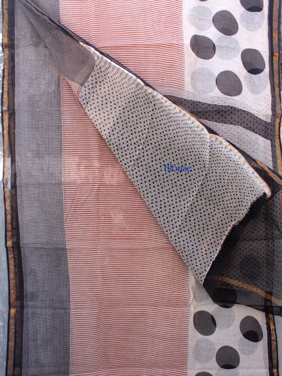 Red-and-black-striped-Kota-doria-cotton-saree Red-and-black-striped-Kota-doria-cotton-saree