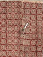 Madder-Red Block-Printed pure cotton Fabric - Image 2