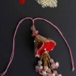 Red and Pink Zariwork Lumba Bhabhi Rakhi