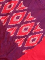 Purple and red mercerized cotton Ikat Dupatta - Image 3