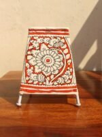 Red and White small Tholu-Bommalata Table lamp - Image 2
