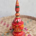 Red-Base, Long Wooden Sindoor-Box