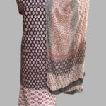 Black, Red, Beige Block-Printed cotton suit