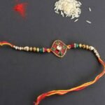 Red, Green Meenakari Rakhi