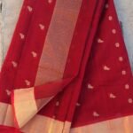 Red Hazar buti zari Chanderi Saree