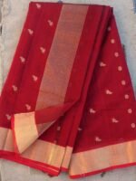 Red Hazar buti zari Chanderi Saree
