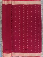 Red Hazar buti zari Chanderi Saree - Image 3