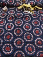 Indigo Dabu-Bagru Block-Printed Cotton Fabric