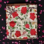 Red Roses nakshi Kantha Tussar Silk Dupatta